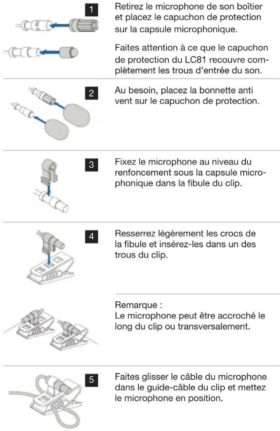 AKG EC82 - Pose du microphone lavalier - 2