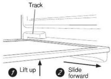 GE GTE18MTRRWW - To remove: - 1