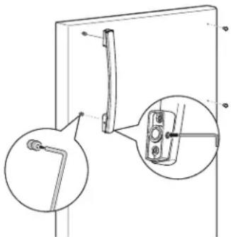 GE GTE18MTRRWW - REVERSING DOOR HANDLES – TRANSFER REFRIGERATOR DOOR HANDLE TO THE RIGHT SIDE OF THE REFRIGERATOR DOOR - 1