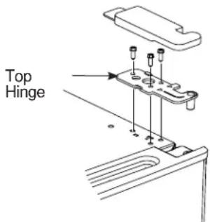 GE GTE18MTRRWW - REMOVE FREEZER DOOR - 2