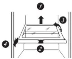 GE GTE18MTRRWW - To remove the glass cover: - 1