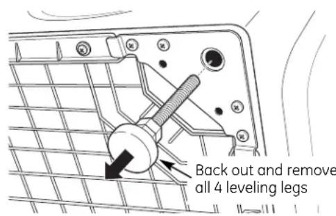 GE Profile SPSD157JMV - REMOVE THE LEVELING LEGS - 1