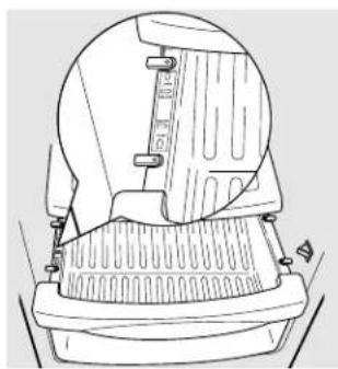 GE CustomStyle GSC21KGRBB - Para recolocar o compartimento inferior: - 1