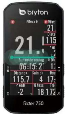 Bryton Rider 750 - Écran tactile - 7