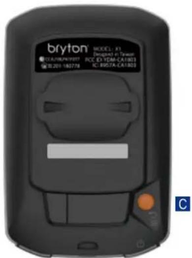 Bryton Rider 15 neo - Fonctions principales de Rider 15 neo - 1