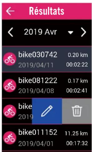 Bryton Rider 860 - Éditer enregistrement - 1