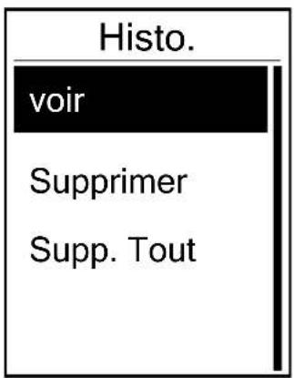 Bryton Rider 320 - Afficher l'enregistrement des exercices/entrainements - 1
