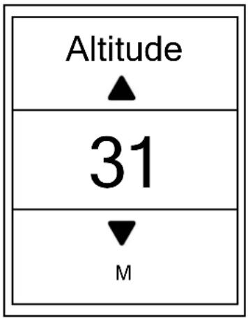 Bryton Rider 320 - Altitude actuelle - 1