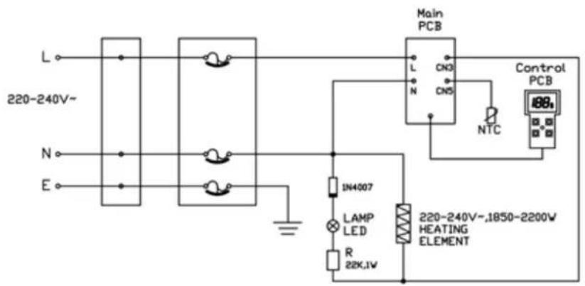 H.KOENIG BOE52 - SCHEMATIC CIRCUIT DIAGRAM - 1
