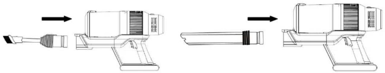 H.KOENIG UPX22 - Utilizzo come aspirapolvere manuale Inserisci l'accessorio al corpo come migliorato sotto - 1