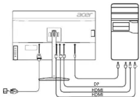 ACER XV322UX - Connexion de votre moniteur à un ordinateur - 1