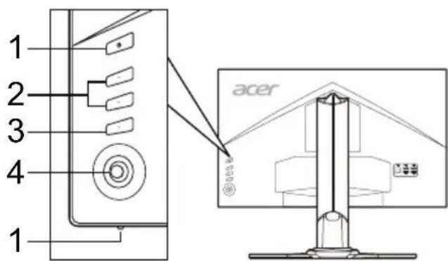 ACER XZ271UA - Controles externos - 1