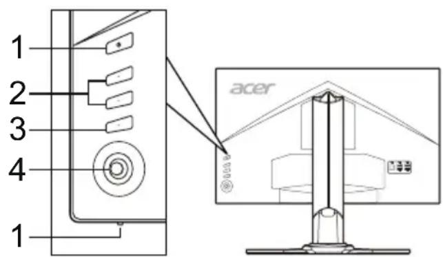 ACER XZ271UA - Controles externos - 1