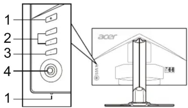 ACER XZ271UA - Controles externos - 1