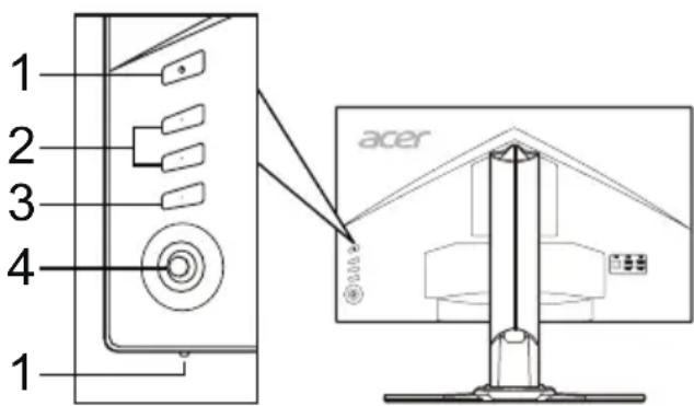 ACER XZ271UA - Külső kezelöszervek - 1