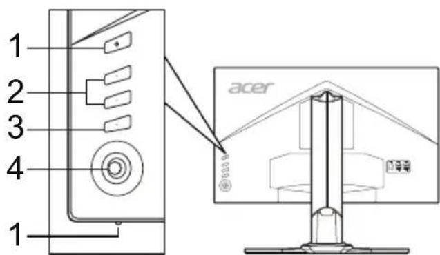 ACER XZ271UA - Zewnetrzne elementy sterujuce - 1