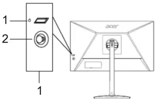 ACER XZ240QP - Externe bedieningseinlementen - 1