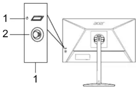 ACER XZ240QP - Zewnetrzne elementy sterujuce - 1
