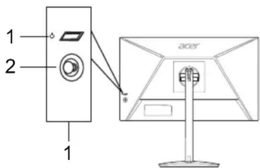 ACER XZ240QP - Udvendige knapper - 1