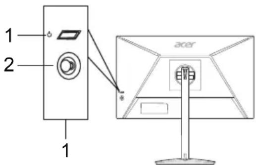 ACER XZ240QP - Controles externos - 1