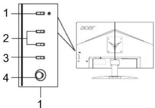 ACER KG272U - Comenzi externe - 2