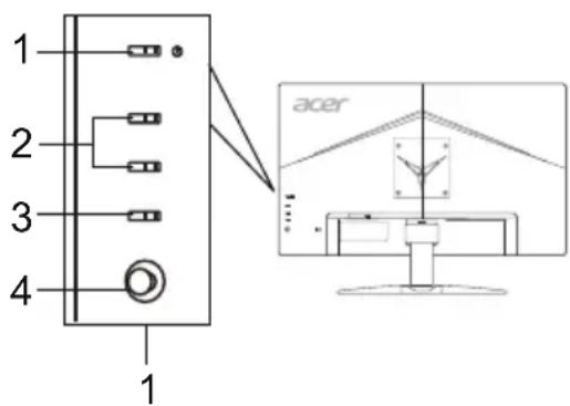 ACER KG272U - Controles externos - 2