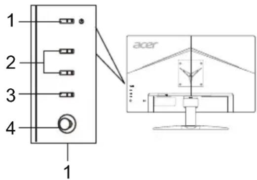 ACER KG272U - Controles externos - 1