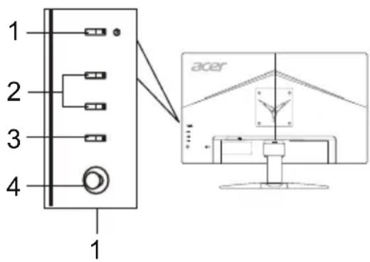 ACER KG272U - Udvendige knapper - 1