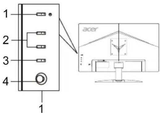 ACER KG272U - Външни бутони за управление - 1