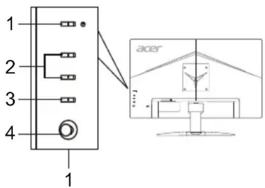 ACER KG272U - Externí ovládací prvky - 1