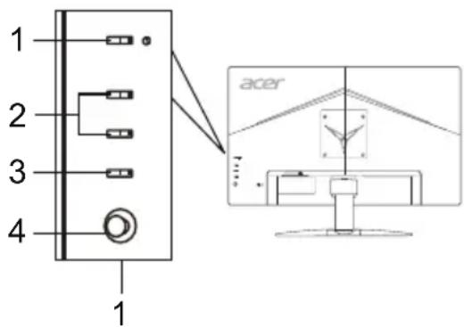 ACER KG272U - Išoriniai valdikliai - 2