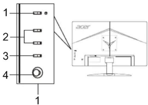 ACER KG272U - Externe Bedienelemente - 1