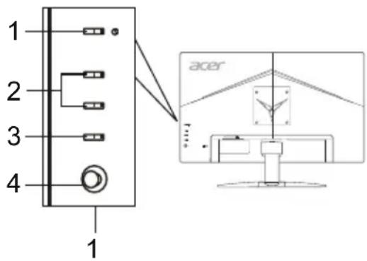 ACER KG272U - Külső kezelőszervek - 1