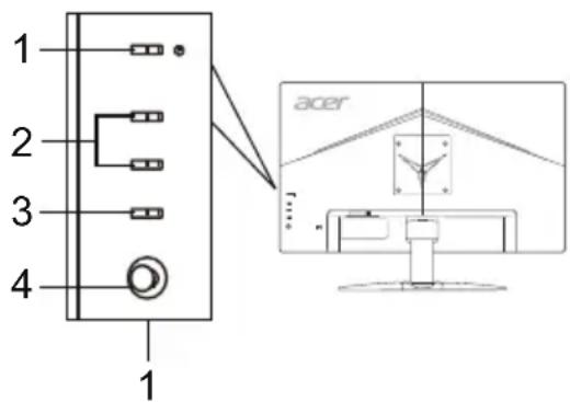 ACER KG272U - Зовнішні елементи керування - 2
