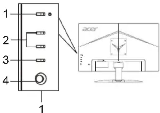 ACER KG272U - Controlos externos - 1