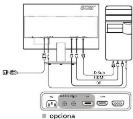 ACER K222HQLE - Controles externos - 1