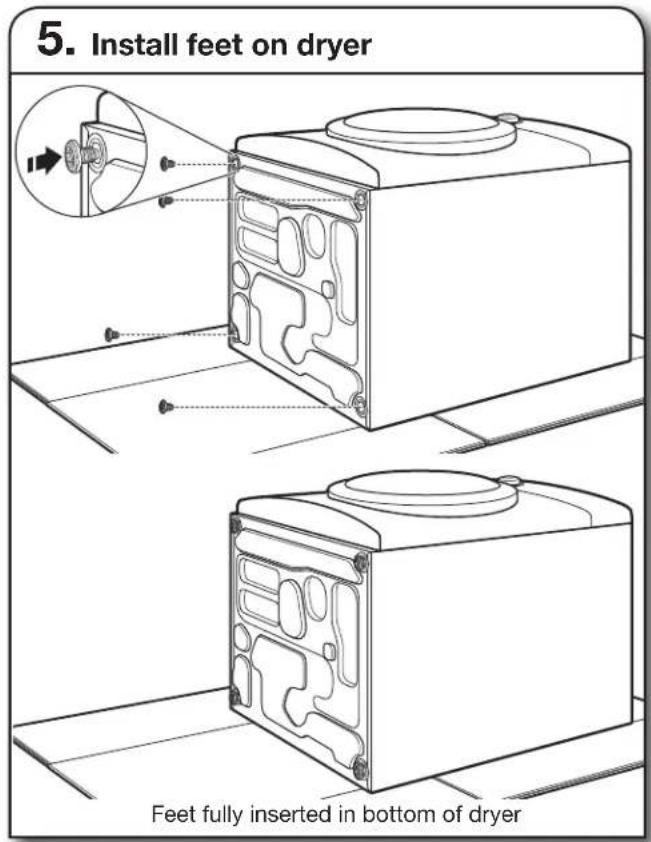 MAYTAG W10869845 - Remove existing feet, if present - 2