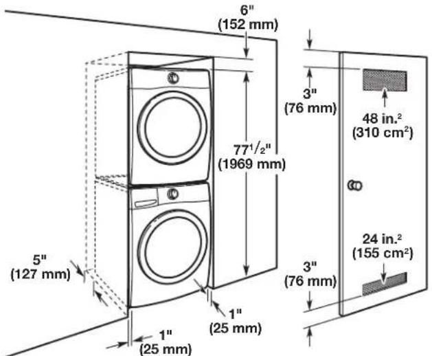 MAYTAG W10869845 - Instructions d'installation dans un encastrement ou un placard - 1