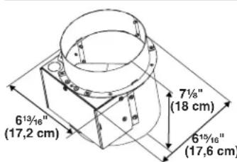 MAYTAG W10446914 - Conduit du commutateur de débit d'air de compensation (installé sur la hotte) - 1