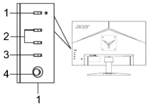 ACER KG252QX - Externe bedieningseinlementen - 1
