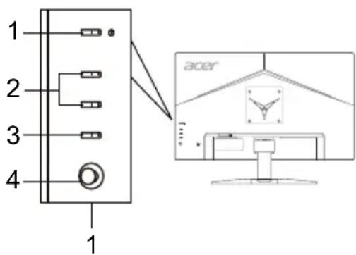 ACER KG252QX - Zewnetrzne elementy sterujuce - 1