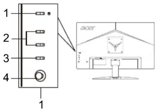 ACER KG252QX - Controles externos - 1