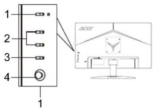 ACER KG252QX - Controlli esterni - 1