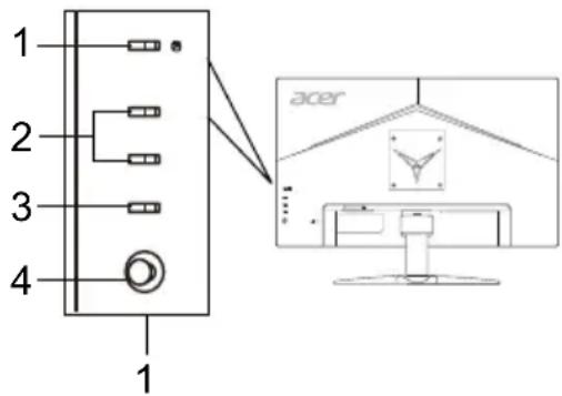 ACER KG252QX - BHeuHne 3JeMeHTbI ynpaBnEHHa - 1