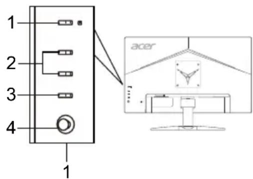 ACER KG252QX - Külső kezelöszervek - 1