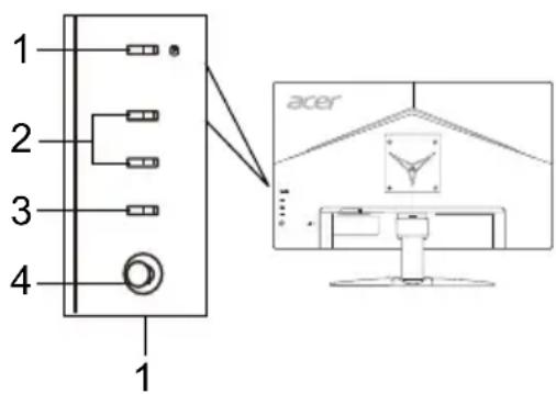 ACER KG252QX - Udvendige knapper - 2