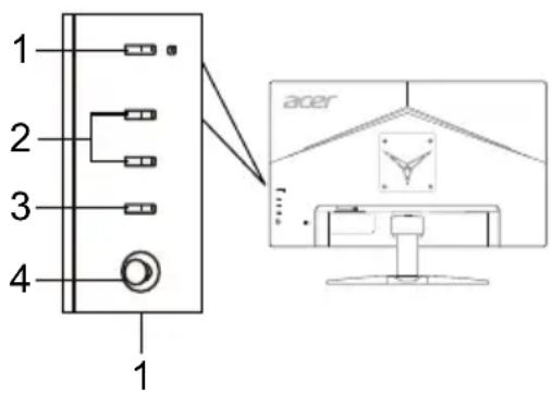ACER KG252QX - Controlos externos - 1