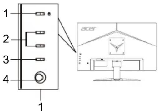 ACER KG252QX - Controles externos - 1
