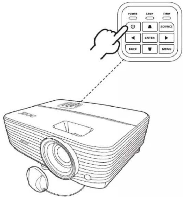 POWER LAMP TEMP SOURCE ENTER BACK MENU