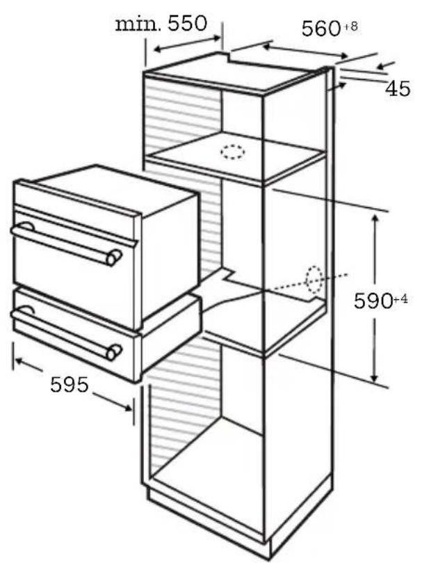 SCHOLTES SOTC1410B - Built-in dimensions - 1